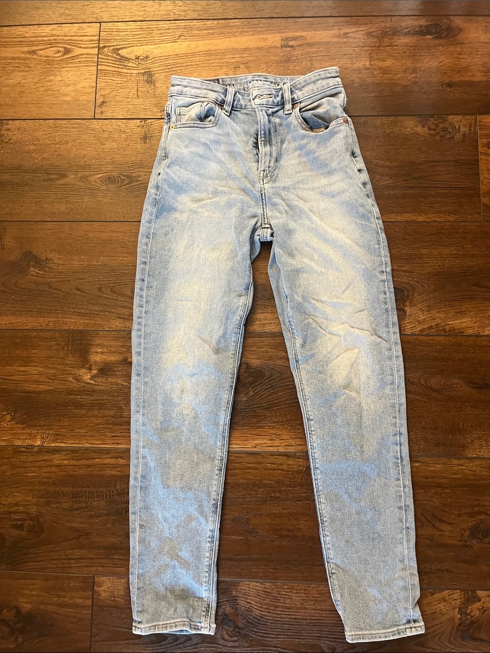 American Eagle Outfitters Light Blue Straight Leg Jeans